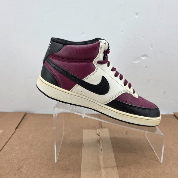 Nike Mens Size 8.5 Court Vision Mid Next Nature Dark Beetroot Shoes Sneakers - Picture 6 of 10